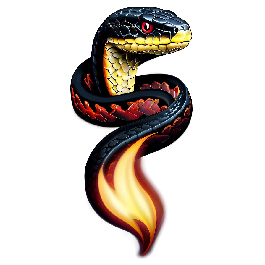 Fiery Snake Tattoo Png Dcv PNG Image