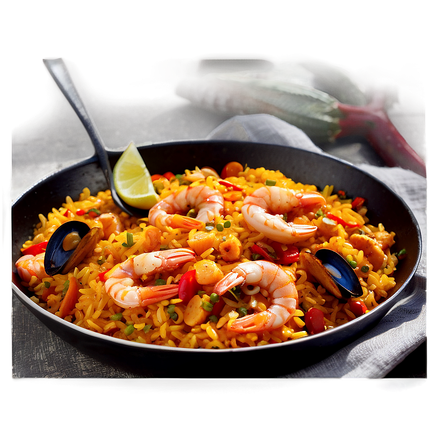 Fiery Spicy Seafood Paella Png 06252024 PNG Image