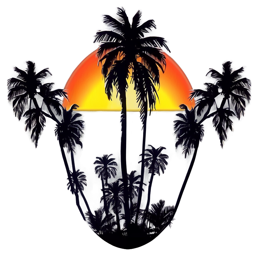 Fiery Sunset Palmera View Png Afk PNG Image