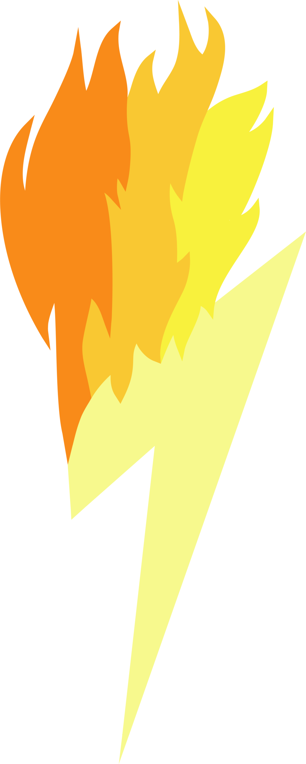 Fiery Thunderbolt Graphic PNG Image