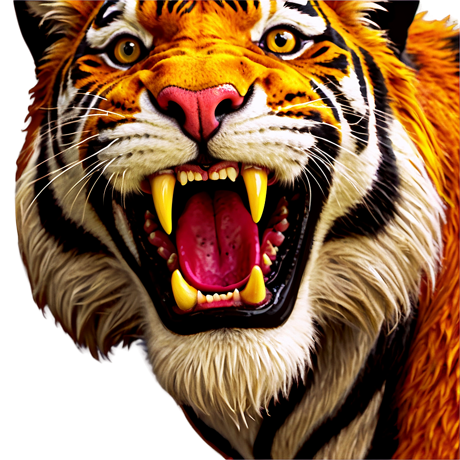 Fiery Tiger Face Emblem Png 06252024 PNG Image