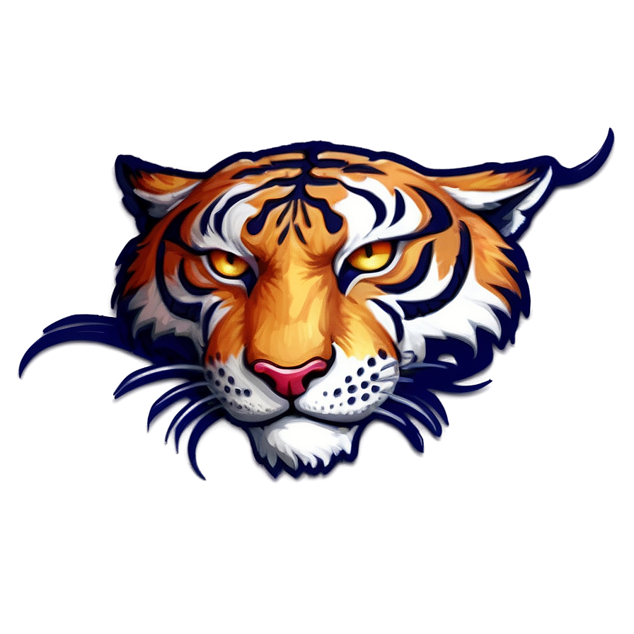 Fiery Tiger Face Emblem Png Rat12 PNG Image