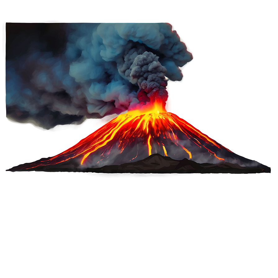 Fiery Volcano Eruption Png 05232024 PNG Image