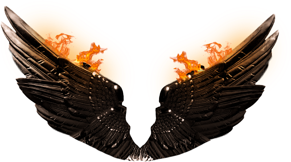 Fiery Wings Artwork PNG Image