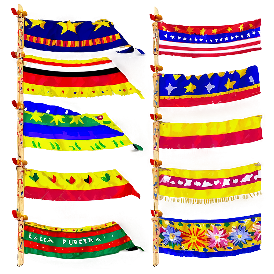 Fiesta Party Flags Png Uvw PNG Image