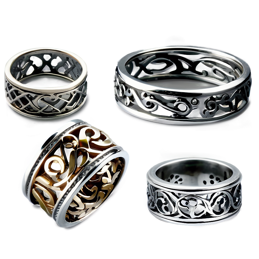 Filigree Artisan Rings Png Ovq PNG Image