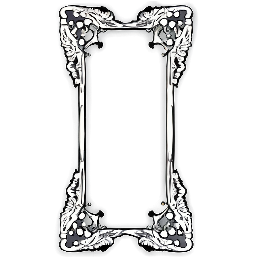 Filigree Black Frame Png Jkc PNG Image