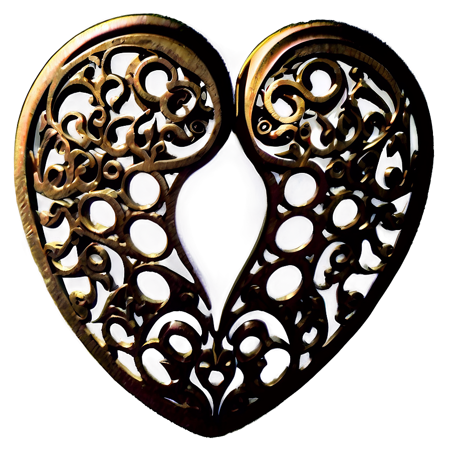 Filigree Heart Silhouette Png Rjb PNG Image