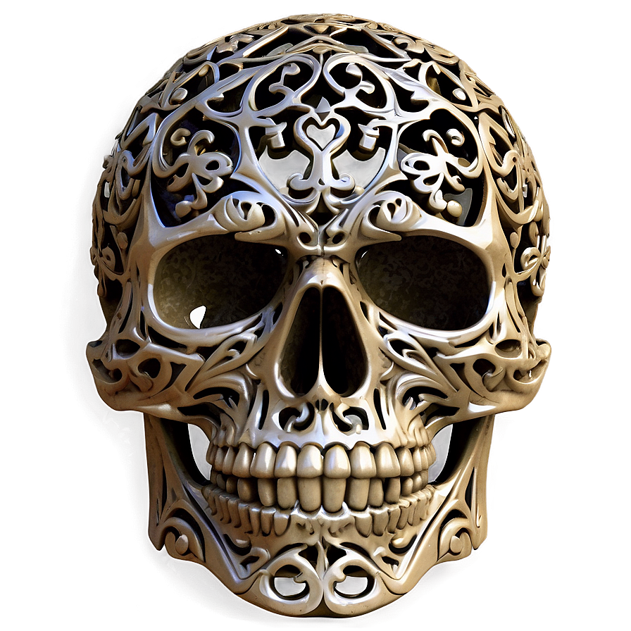 Filigree Skull Graphic Png Aco PNG Image