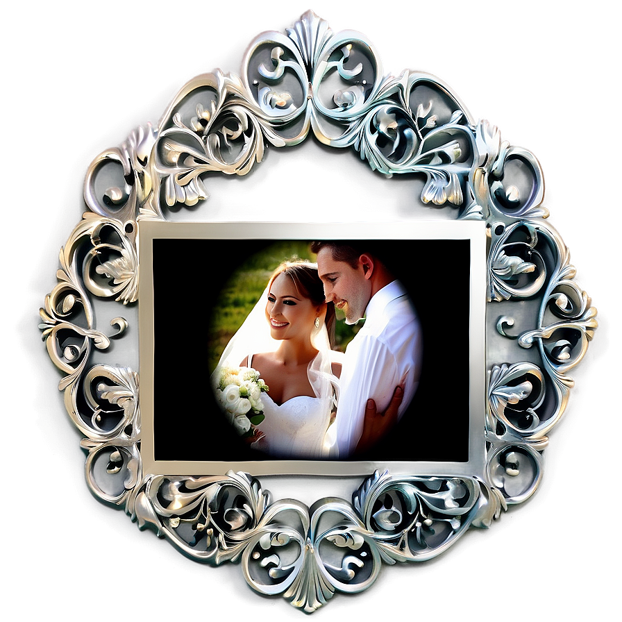 Filigree Wedding Frame Png Hkf PNG Image