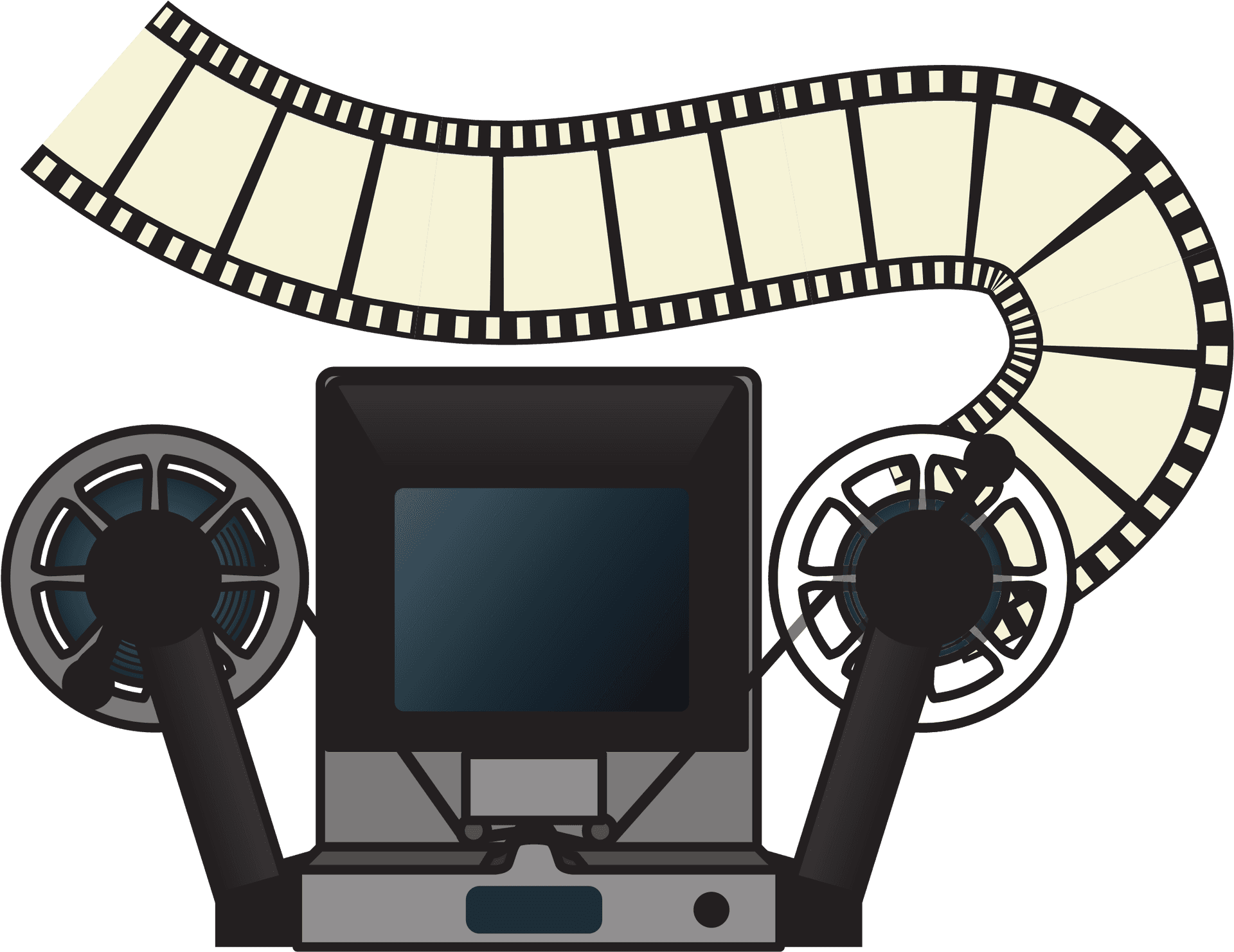 Film Editing Concept Illustration PNG Image