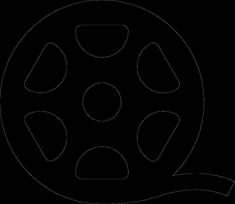 Film Reel Icon Outline PNG Image