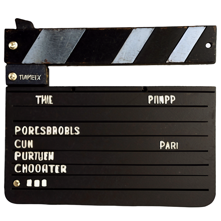 Film Slate Clapperboard Png Bjo PNG Image