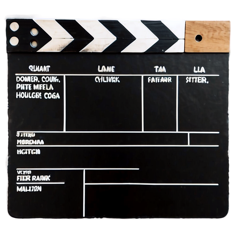 Film Slate For Documentary Filming Png Pen89 PNG Image