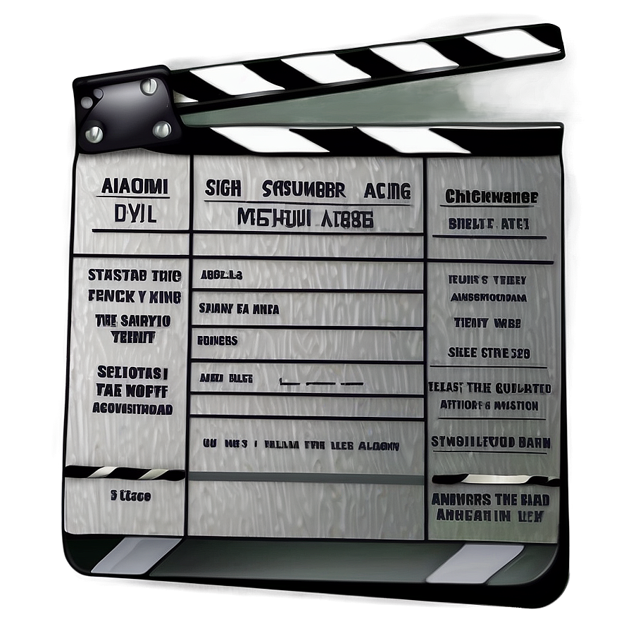 Film Slate For Scene Marking Png Gln PNG Image