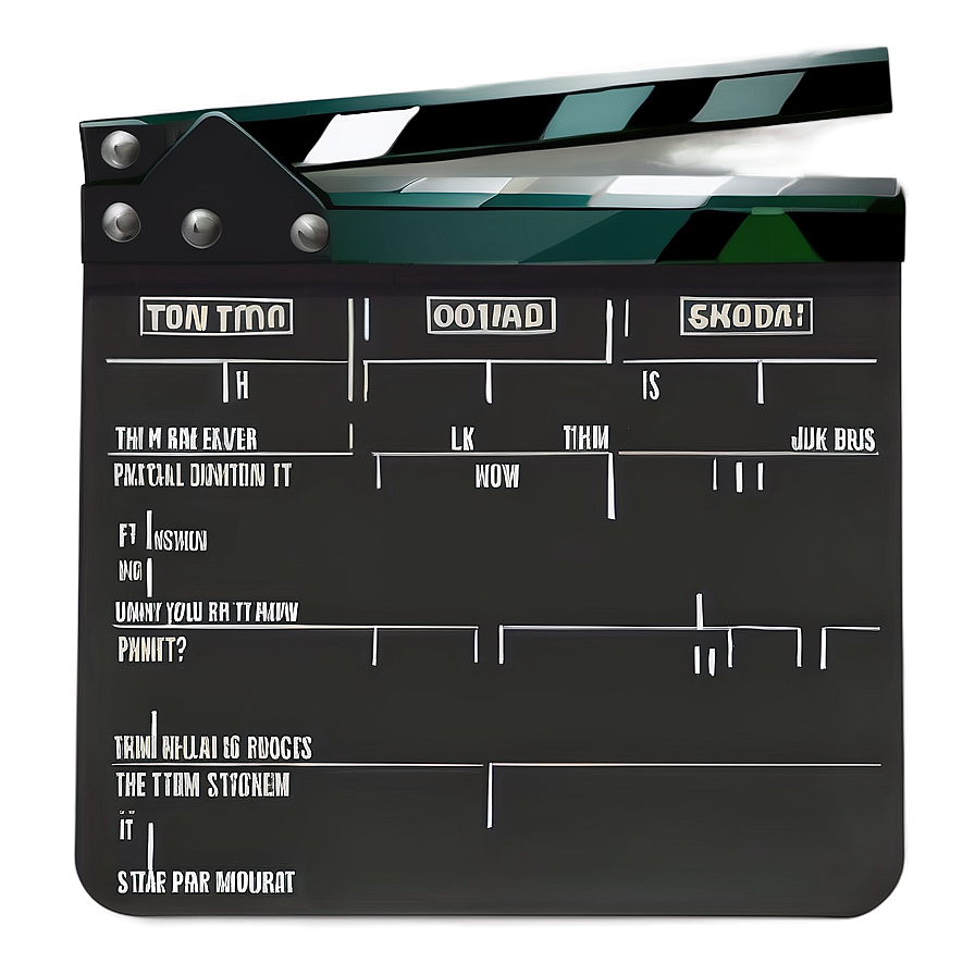 Film Slate For Script Supervisors Png Rbm PNG Image