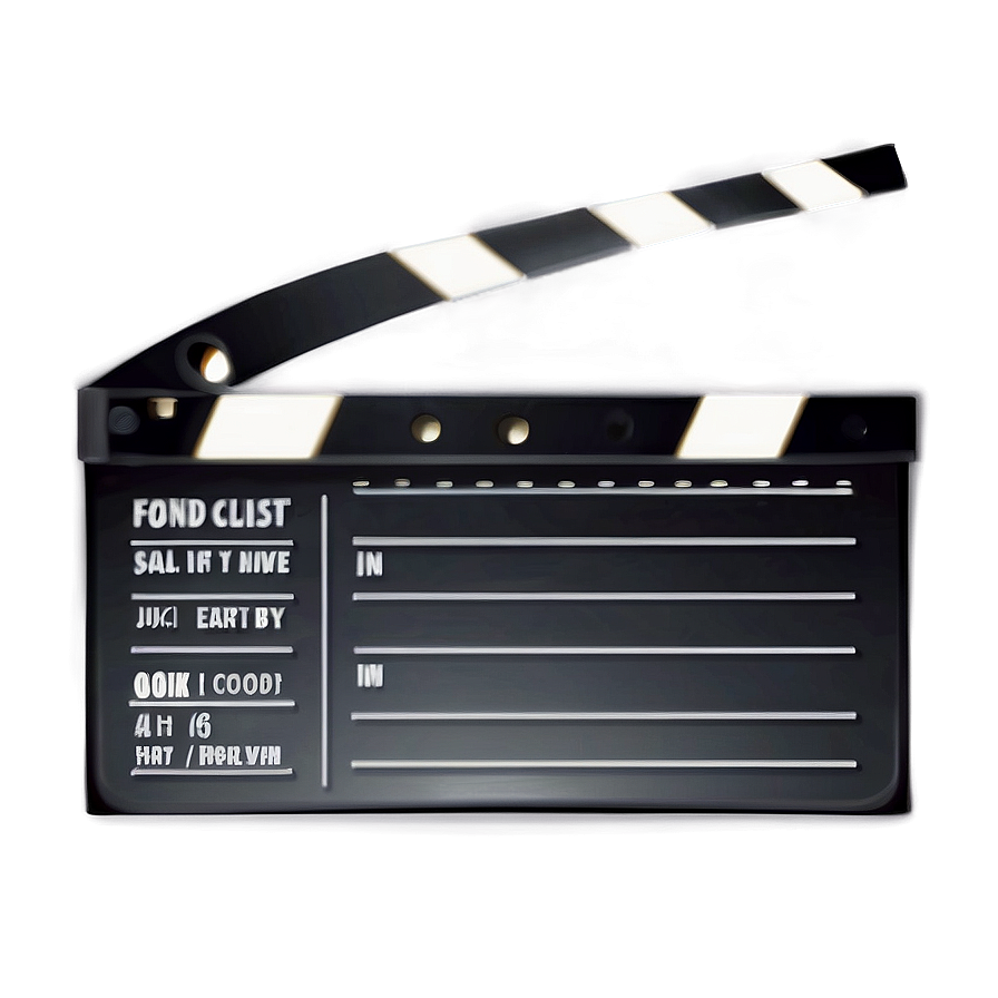 Film Slate For Sound Recording Png 23 PNG Image