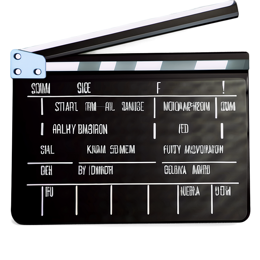 Film Slate With Roll And Scene Png Ttu49 PNG Image