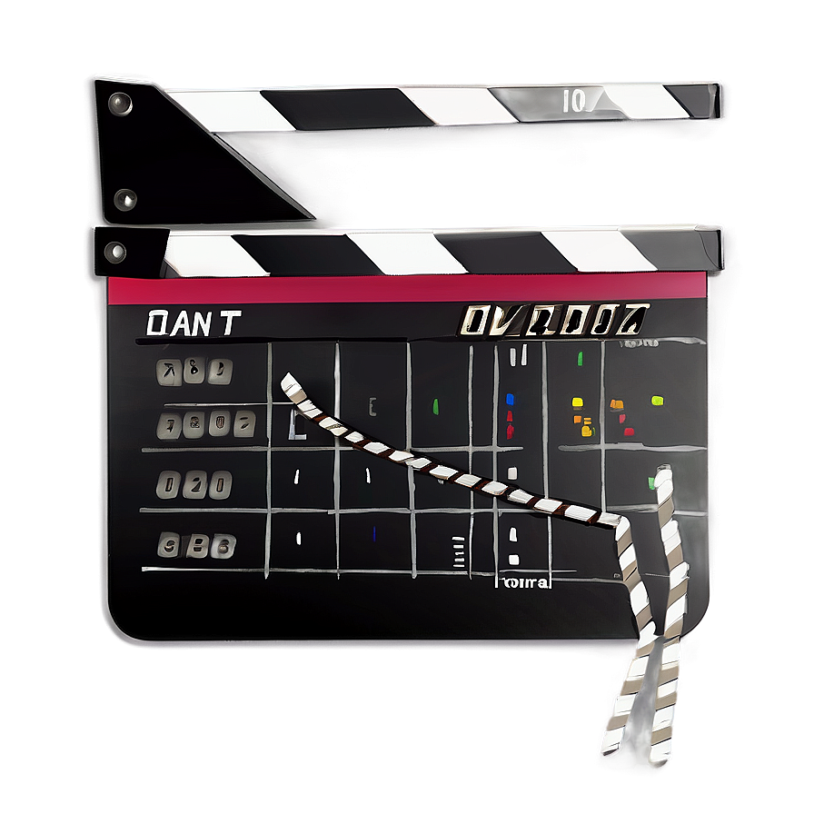 Film Slate With Timecode Png Dou PNG Image