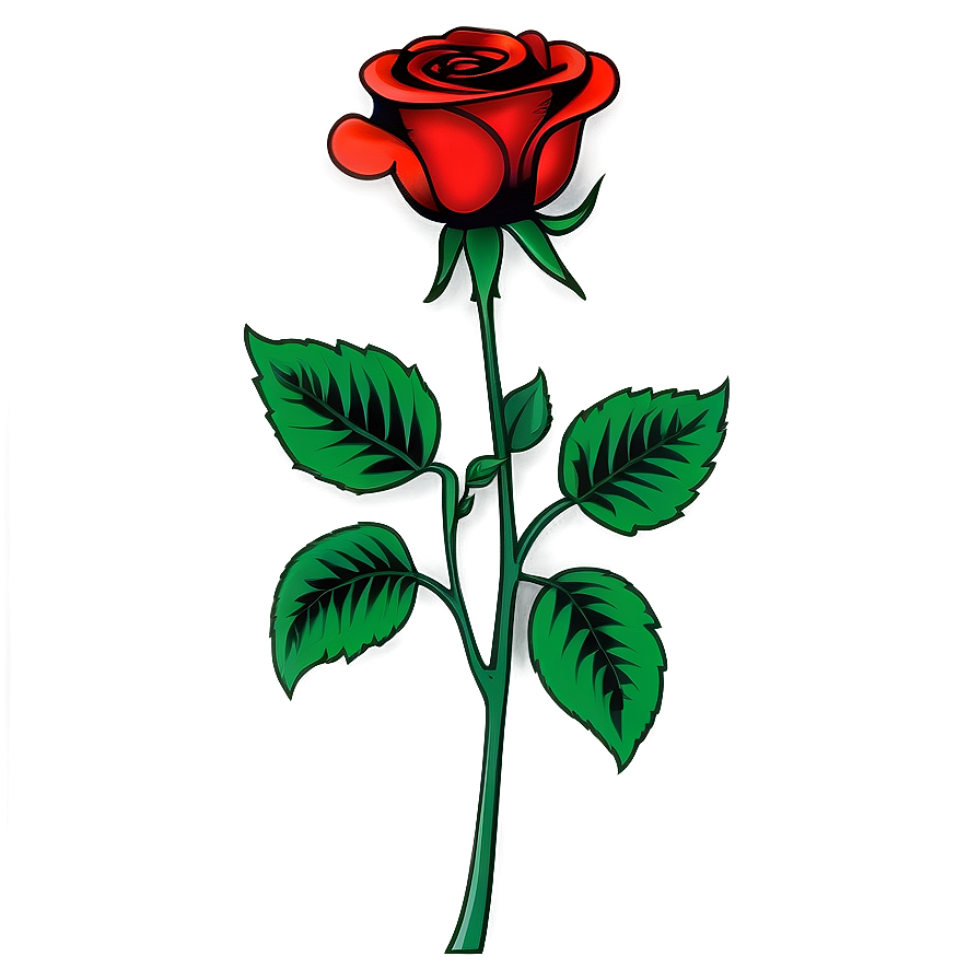 Fine Line Rose Tattoo Visual Png Uyo PNG Image