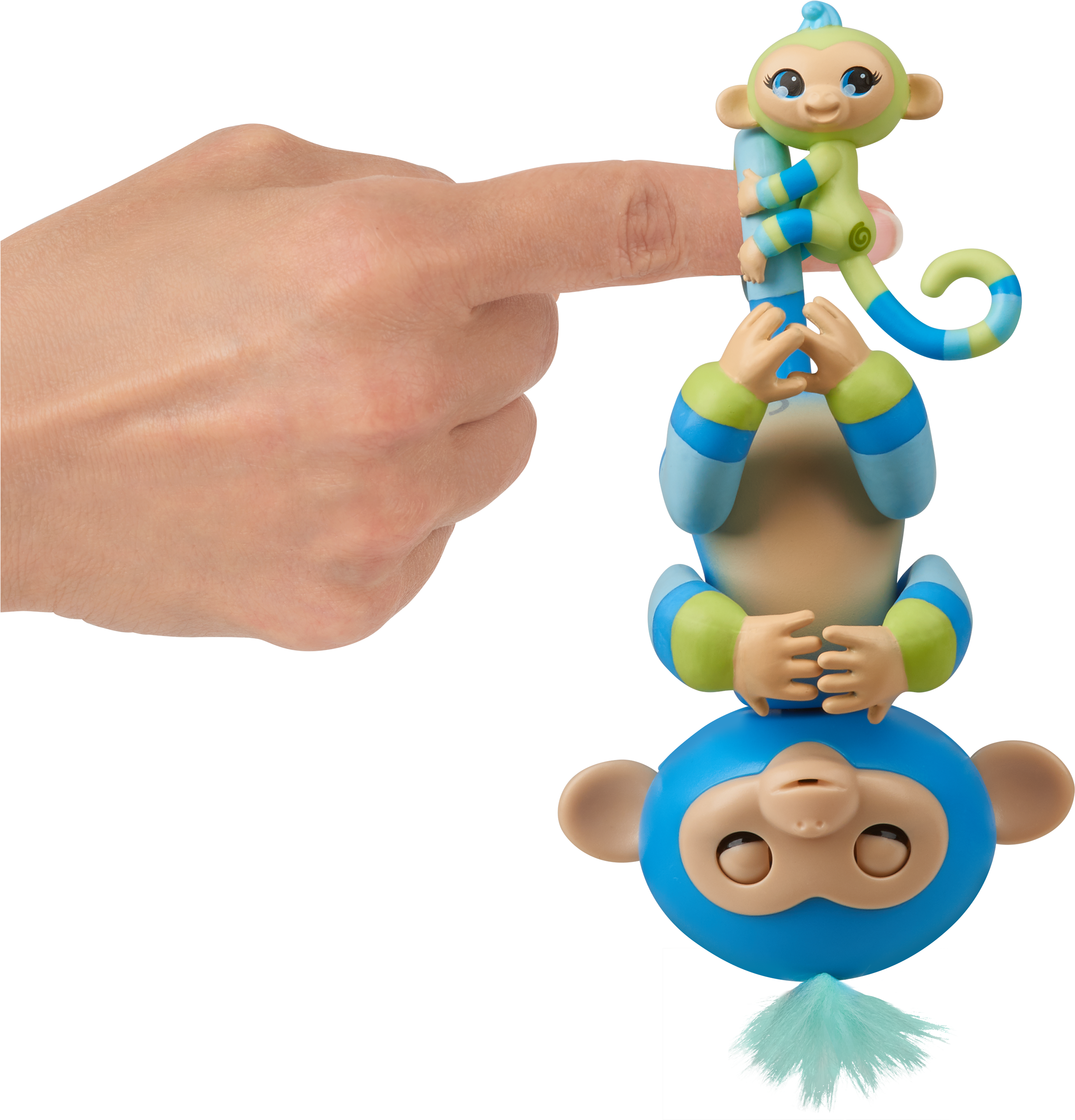 Finger Balancing Toy Monkeys PNG Image