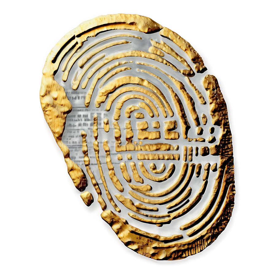 Fingerprint In Golden Color Png 32 PNG Image