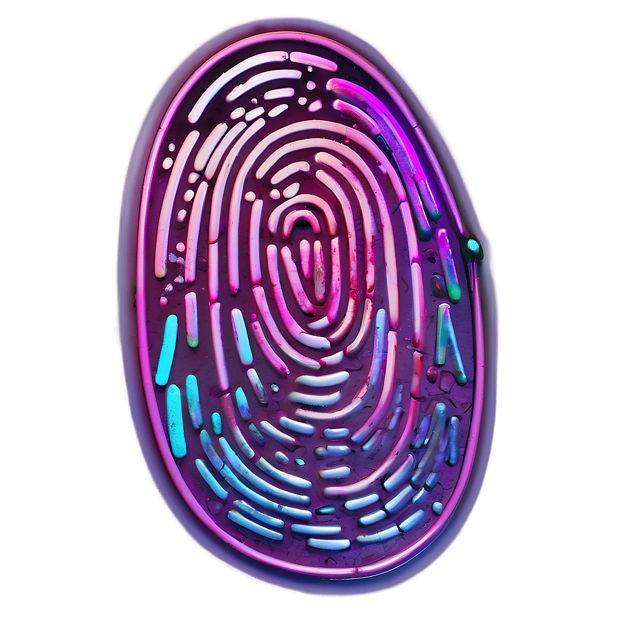 Fingerprint In Neon Lights Png 36 PNG Image