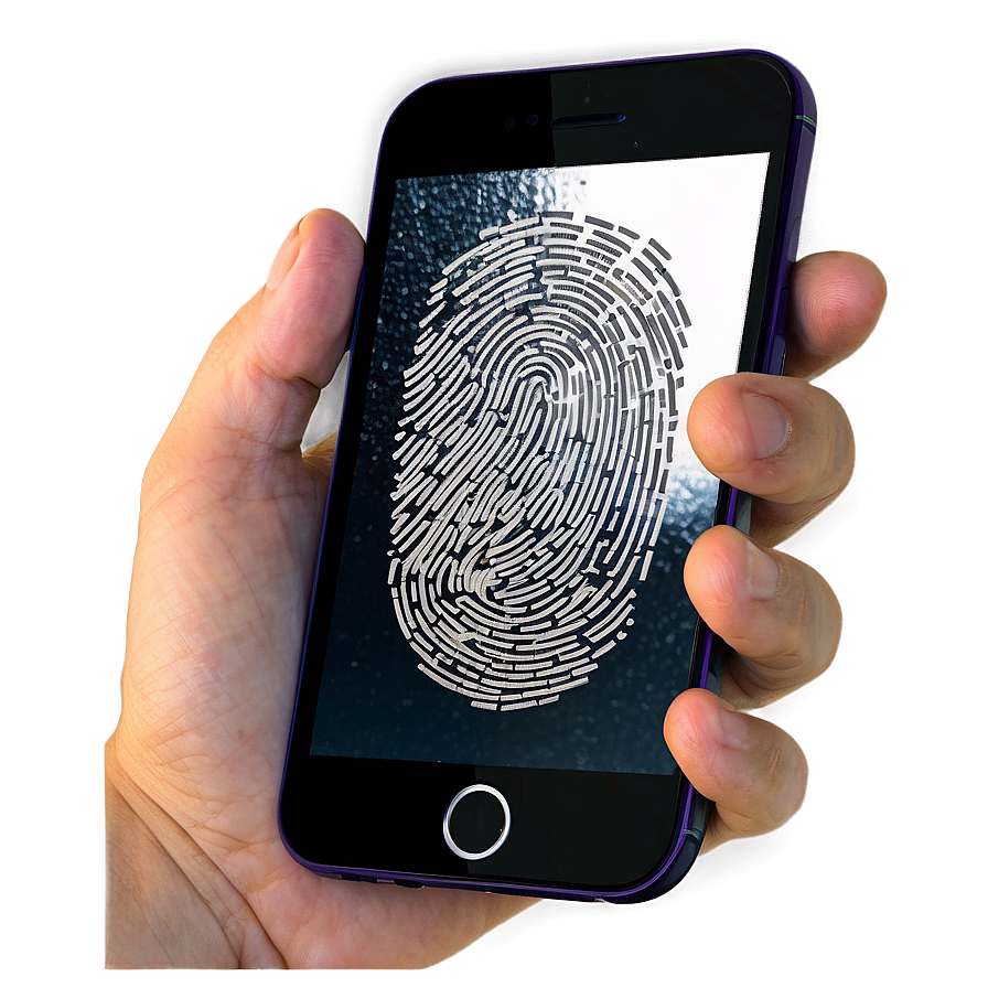 Fingerprint On Smartphone Screen Png 05242024 PNG Image