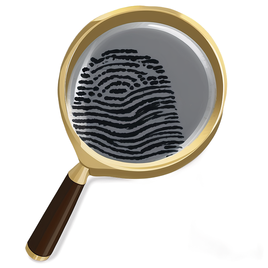 Fingerprint Under Magnifying Glass Png Xrc39 PNG Image