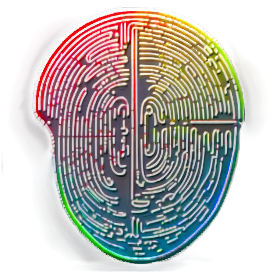 Fingerprint With Circuit Lines Png 05242024 PNG Image