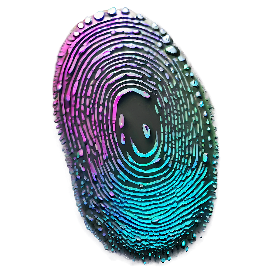 Fingerprint With Water Drops Png 40 PNG Image