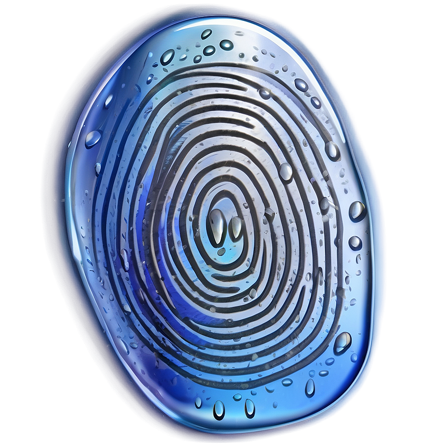 Fingerprint With Water Drops Png Ifu14 PNG Image