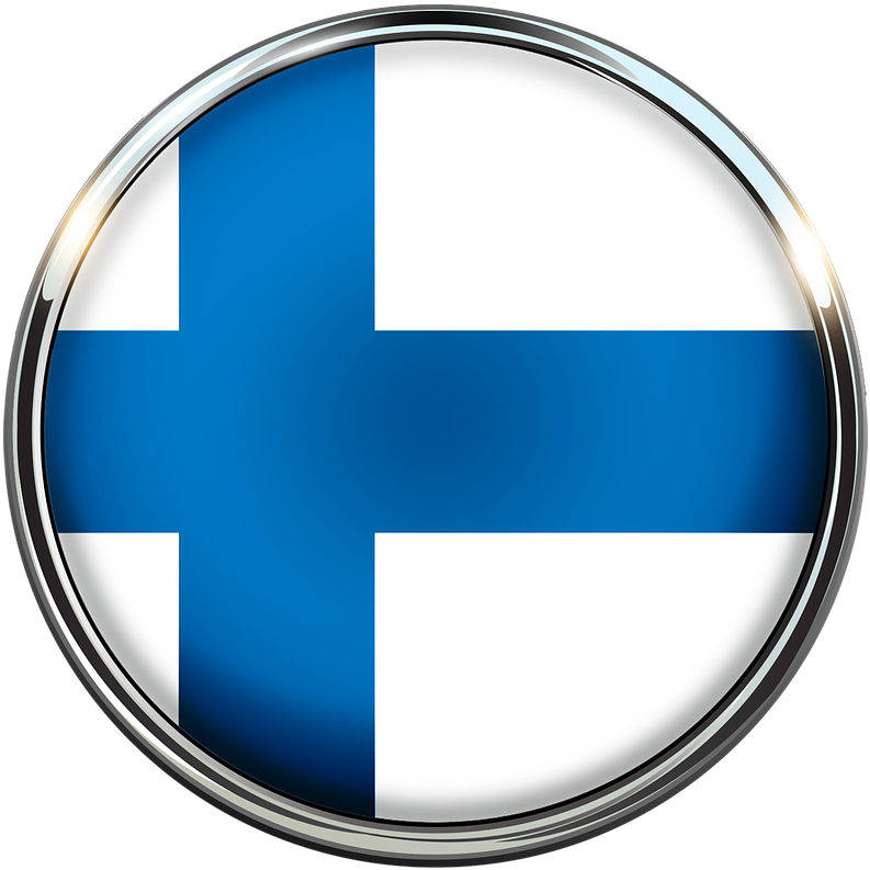 Finland Flag Button PNG Image