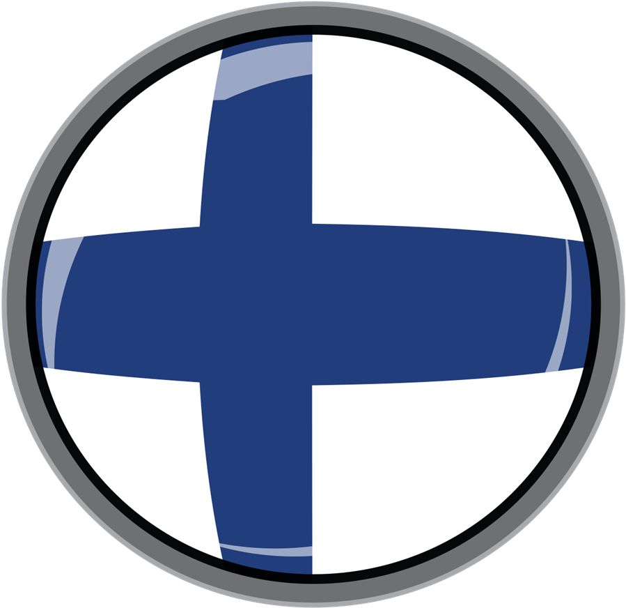 Finnish_ Flag_ Button PNG Image