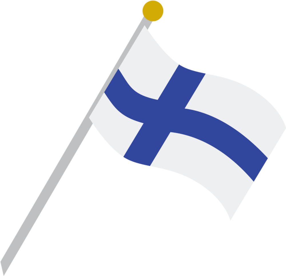 Finnish Flag Waving PNG Image