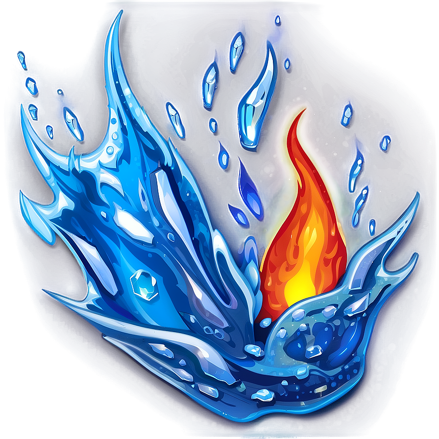 Fire And Ice Graphic Png Hdf79 PNG Image