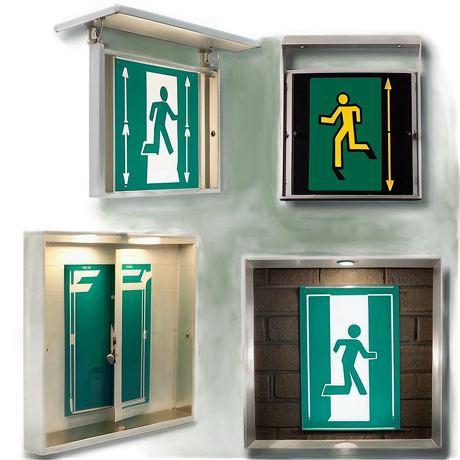 Fire Exit Sign Png Hay PNG Image