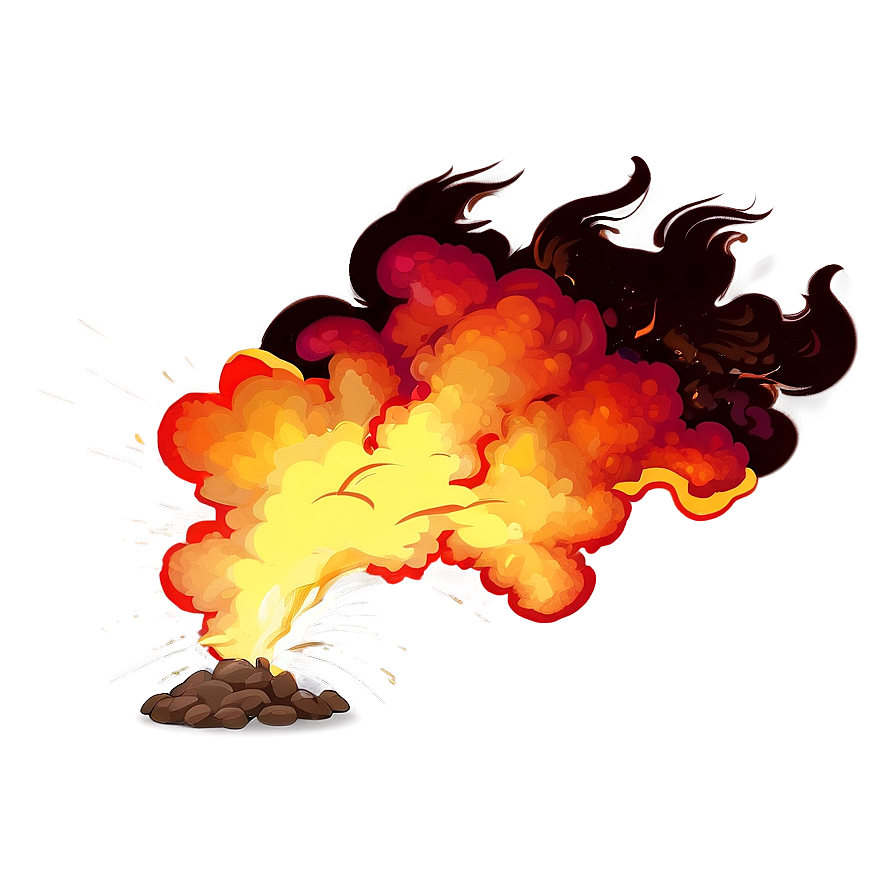 Fire Explosion Cartoon Png Dxp61 PNG Image