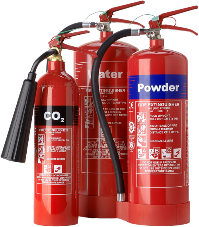 Fire Extinguishers Variety Types PNG Image