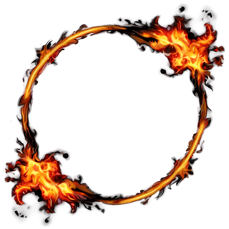 Fire Swirl Border Png Mhd96 PNG Image