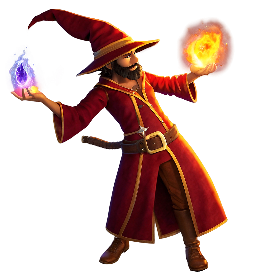 Fireball Wizard Magic Png Mfm56 PNG Image