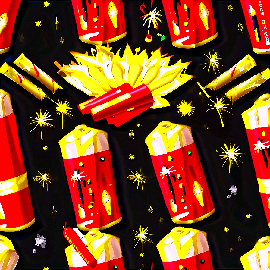 Firecrackers Seamless Pattern Png 06242024 PNG Image