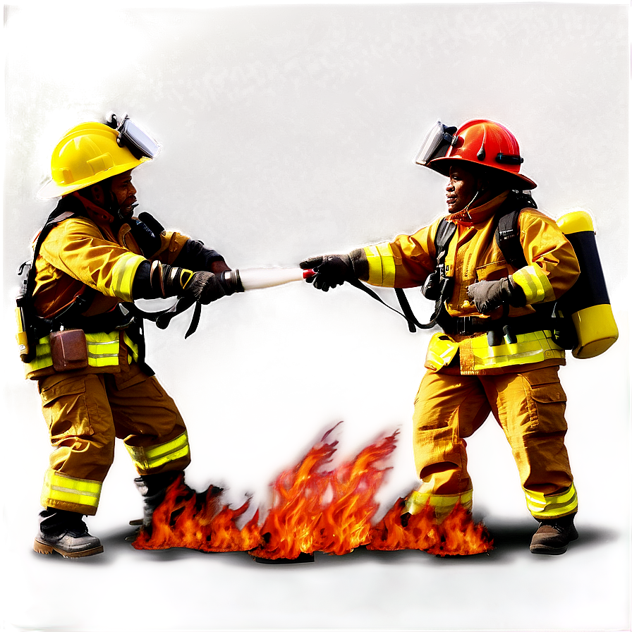 Firefighting Team In Action Png 24 PNG Image