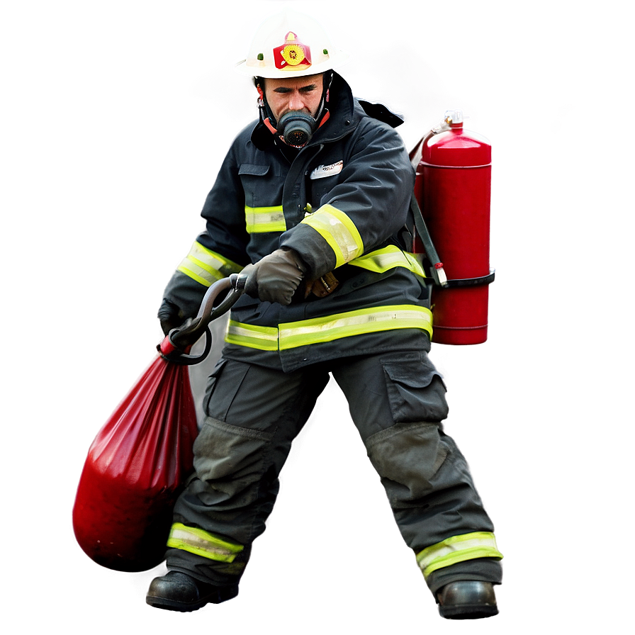 Fireman At Work Png Yaq PNG Image