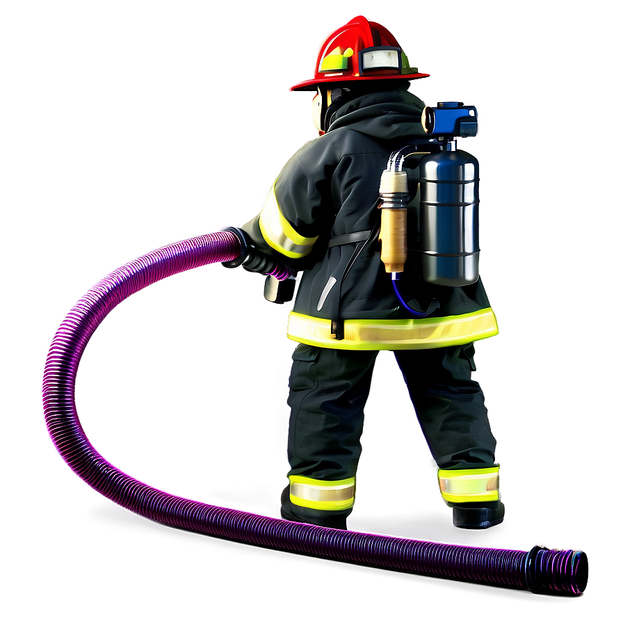 Fireman With Hose Png Tyw21 PNG Image