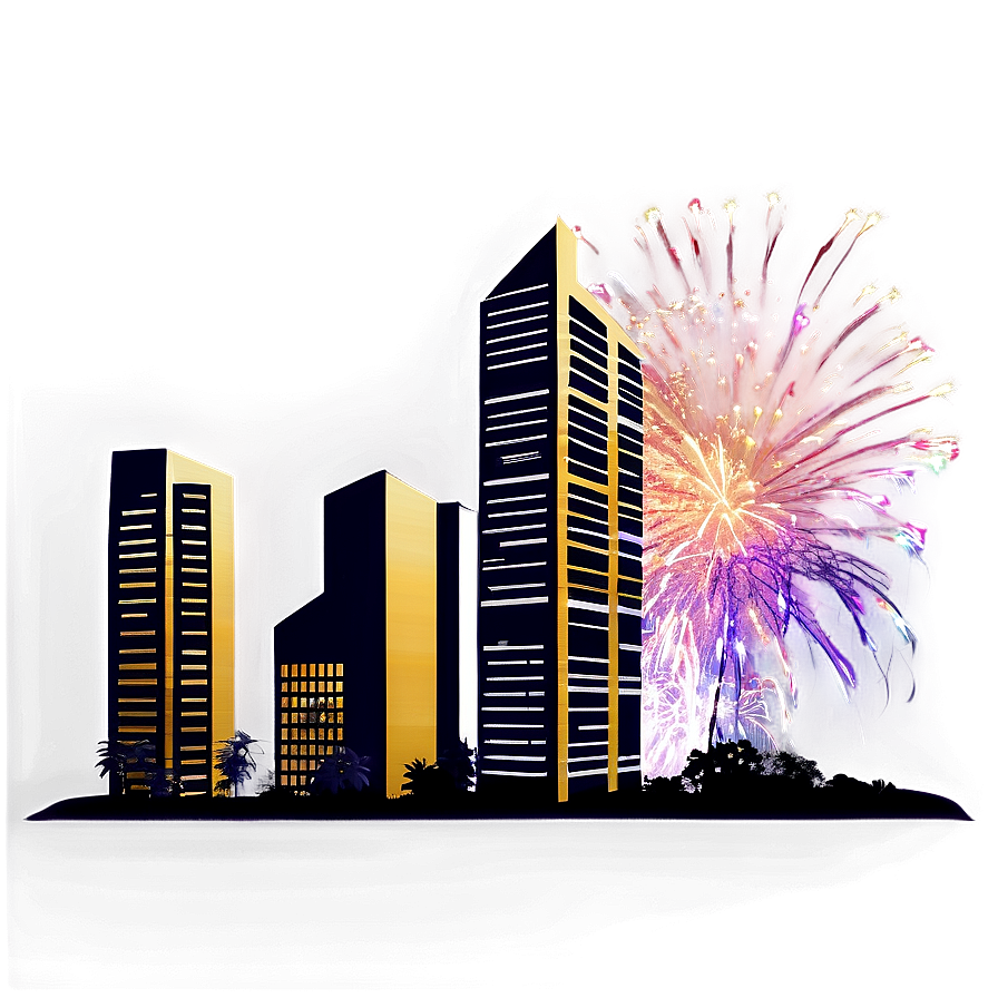 Fireworks Over City Png 61 PNG Image