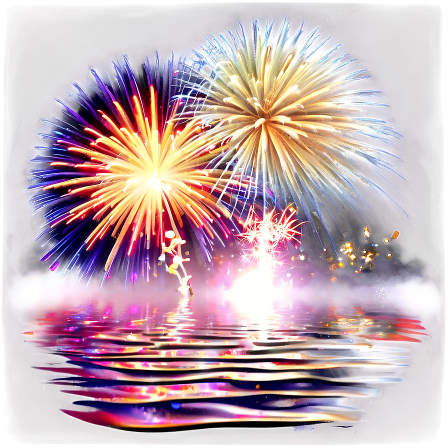 Fireworks Over Water Png 61 PNG Image