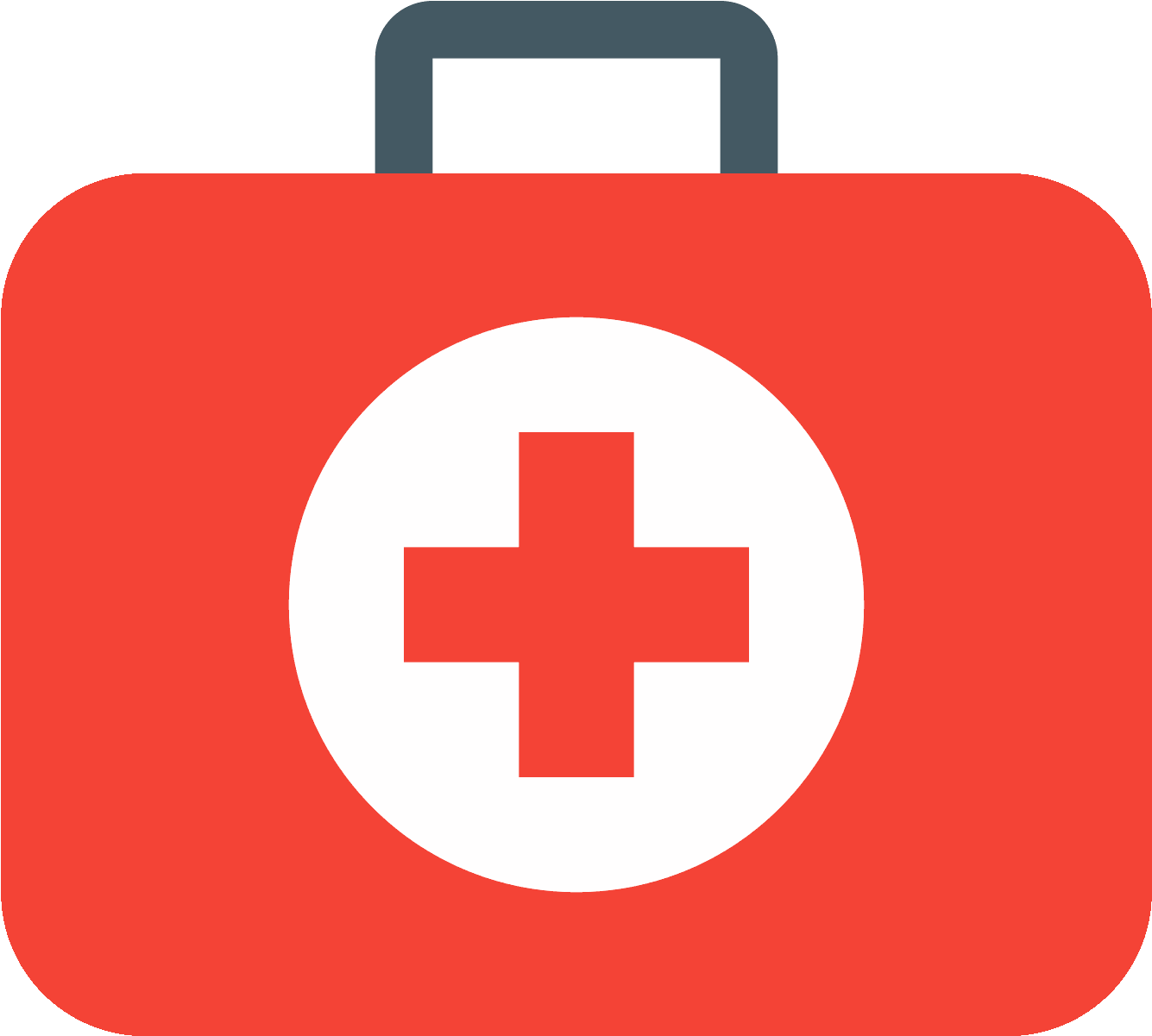 First Aid Kit Icon_ Red Background PNG Image