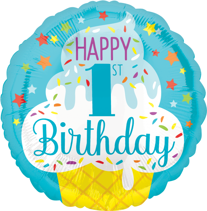 First_ Birthday_ Celebration_ Balloon PNG Image