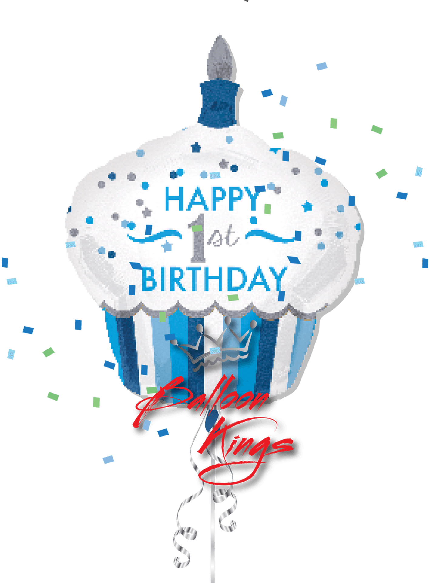 First Birthday Cupcake Balloon PNG Image